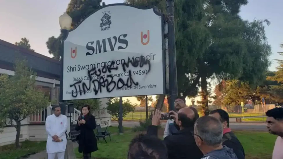 Hindu temple vandalised with anti-India graffiti in US