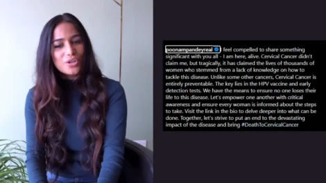 Poonam Pandey declares she’s alive, didn’t succumb to cervical cancer