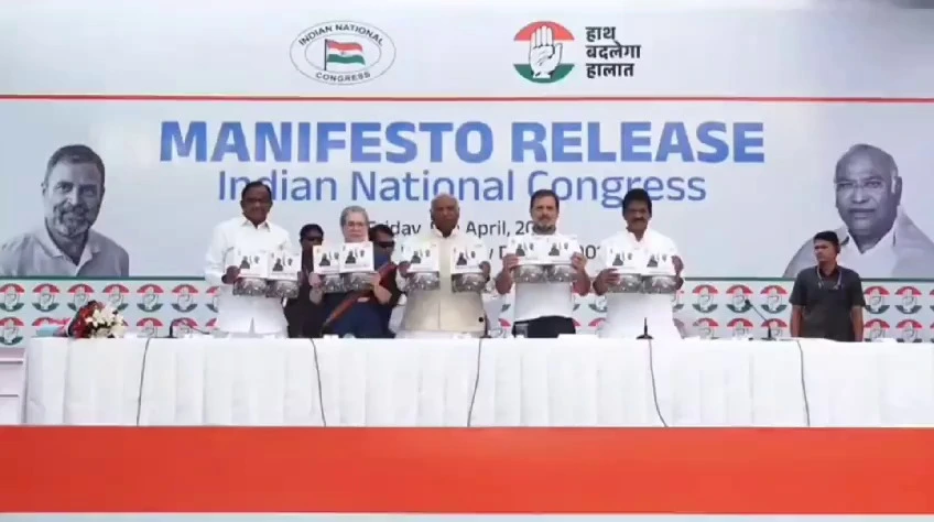 Congress releases election manifesto “Nyay Patra" for Lok Sabha 2024